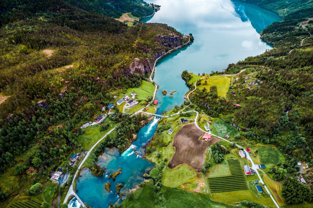 Beautiful Nature Norway aerial photography.