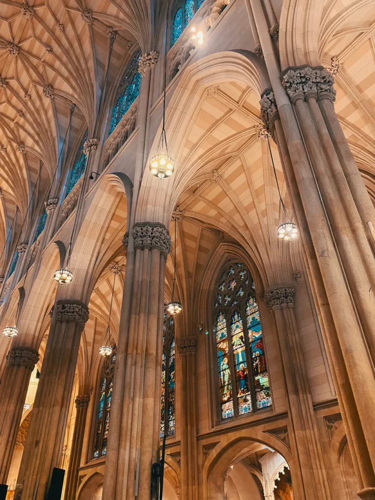 Explore the grandeur of St. Patrick's Cathedral with its ornate architecture and stunning stained glass windows.